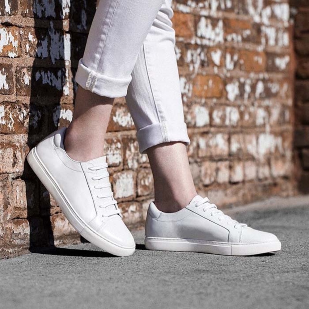 Kenneth Cole Kam White Leather Sneakers